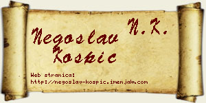 Negoslav Košpić vizit kartica